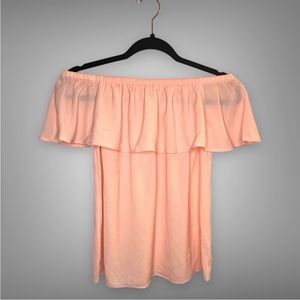 Michael Kors Off Shoulder Top Blush Color Size Large